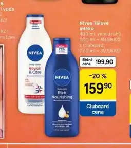 Tesco Nivea tělové mléko nabídka