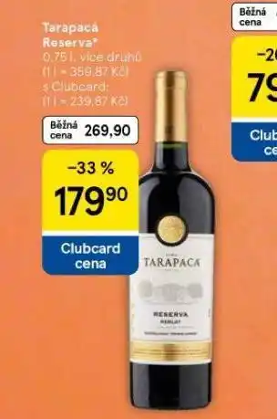 Tesco Tarapacá reserva nabídka