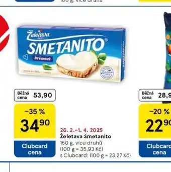 Tesco Želetava smetanito nabídka