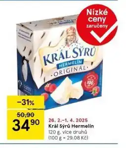 Tesco Král sýrů hermelín nabídka