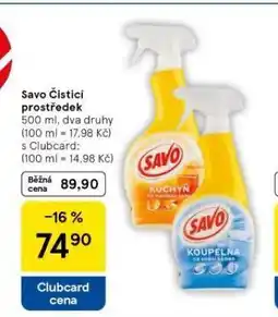 Tesco Savo čistící prostředek nabídka