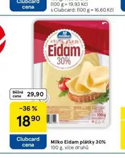 Tesco Milko eidam plátky 30% nabídka