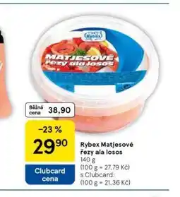 Tesco Rybex matjesové řezy ala losos nabídka