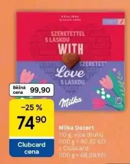 Tesco Milka dezert nabídka