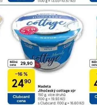 Tesco Jihočeský cottage sýr nabídka