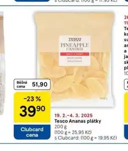 Tesco Tesco ananas plátky nabídka