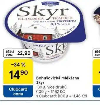 Tesco Bohušovická mlékárna skyr nabídka