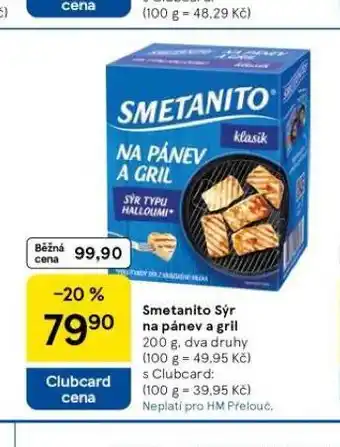 Tesco Smetanito sýr na pánev a gril nabídka