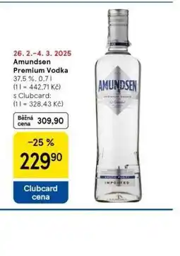 Tesco Amundsen premium vodka nabídka