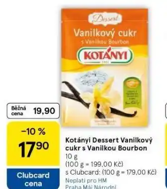 Tesco Vanilkový cukr s vanilkou bourbon nabídka