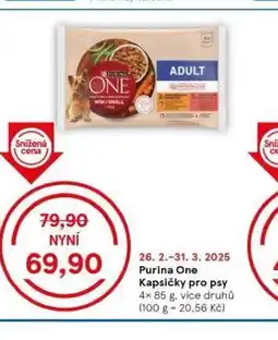 Tesco Purina one kapsičky pro psy nabídka