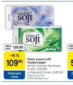 Tesco Tesco luxury soft toaletní papír nabídka