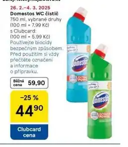 Tesco Domestos wc čistič nabídka