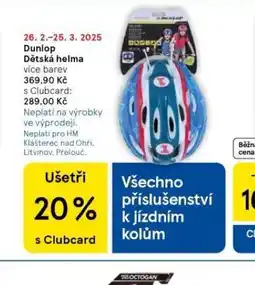 Tesco Dunlop dětská helma nabídka