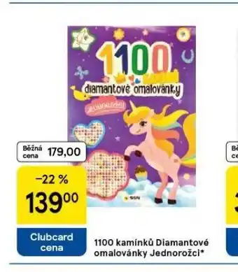 Tesco 1100 kamínků diamantové omalovánky jednorožci nabídka