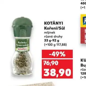 Kaufland Kotányi sůl nabídka