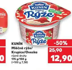 Kaufland Kunín mléčná krupice nabídka