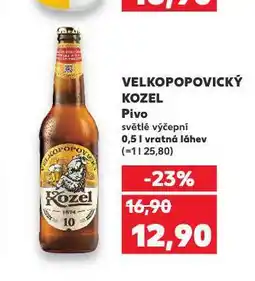 Kaufland Pivo velkopopovický kozel nabídka