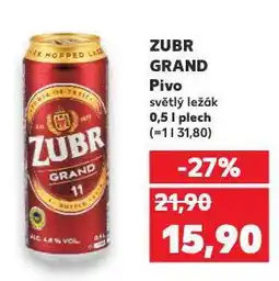 Kaufland Pivo zubr nabídka