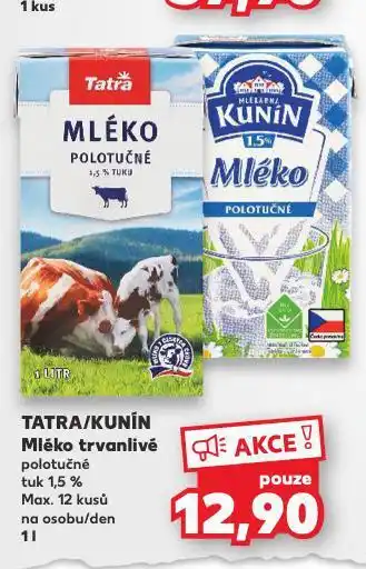 Kaufland Kunín mléko nabídka