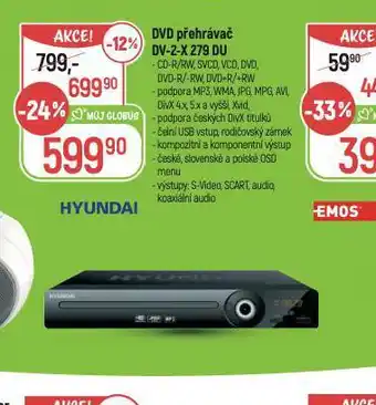 Globus Dvd přehrávač hyundai nabídka