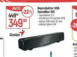 Globus Reproduktor usb soundbar 100 genius nabídka