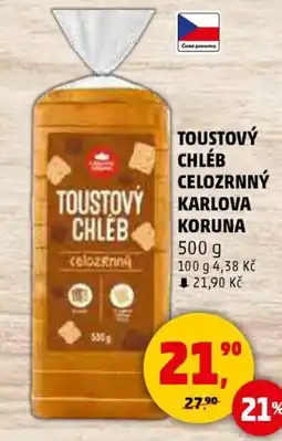 Penny Market TOUSTOVÝ CHLÉB CELOZRNNÝ TOUSTOVÝ KARLOVA nabídka