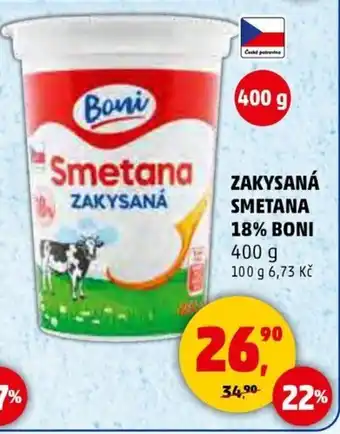 Penny Market ZAKYSANÁ SMETANA 18% BONI nabídka