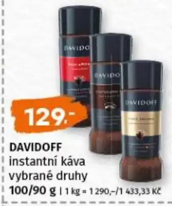 Terno DAVIDOFF instantní káva nabídka