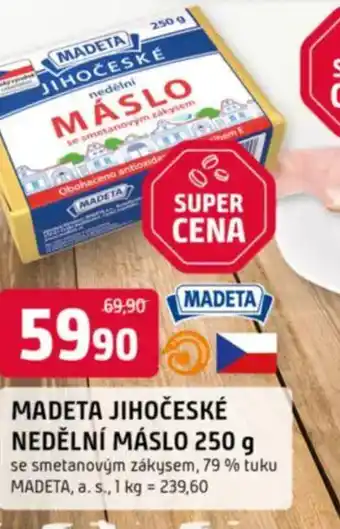 Trefa MADETA jihočeské nedělní máslo nabídka