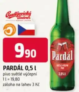 Trefa PARDÁL pivo světlé výčepní nabídka