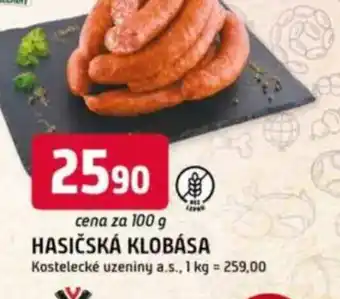 Trefa Hasičská klobása nabídka