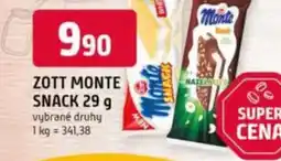 Trefa ZOTT Monte snack nabídka