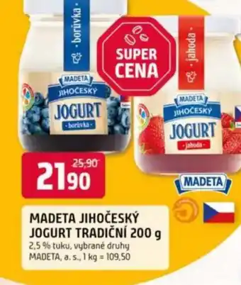 Trefa Madeta jihočesky jogurt tradiční nabídka