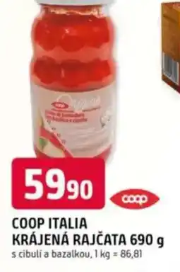 Trefa Coop italia krájená rajčata nabídka