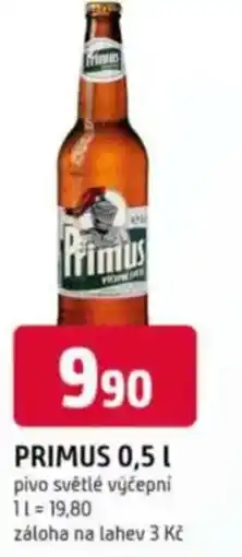 Trefa PRIMUS pivo světlé výčepni nabídka