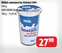 Partner Maloobchodní síť Milkin smetana ke šlehání 30% nabídka