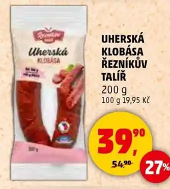 Penny Market Uherská klobása řezníkův talíř nabídka