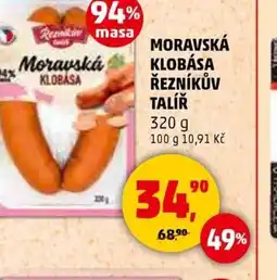 Penny Market Moravská klobása řezníkův talíř nabídka