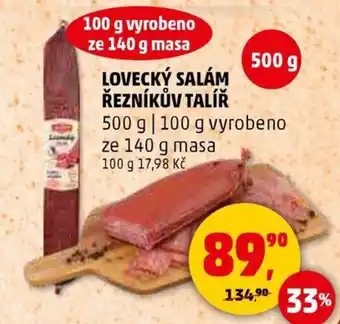 Penny Market Lovecký salám řezníkův talíř nabídka