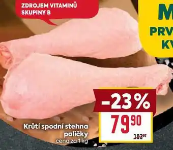 Billa Krůtí spodní stehna paličky cena za 1 kg nabídka