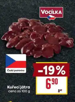 Billa Kuřecí játra cena za 100 g nabídka