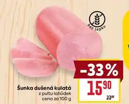 Billa Šunka dušená kulatá z pultu lahůdek cena za 100 g nabídka