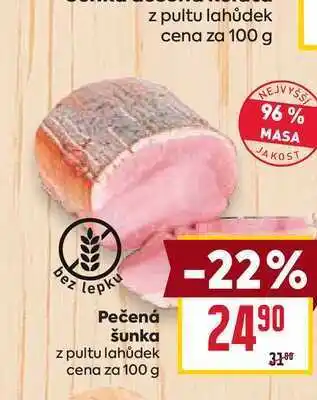 Billa Pečená šunka z pultu lahůdek cena za 100 g nabídka