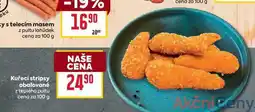 Billa Kuřecí stripsy obalované z teplého pultu cena za 100 g nabídka