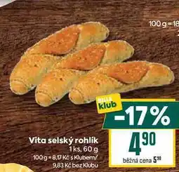 Billa Vita selský rohlík 1ks, 60 g nabídka