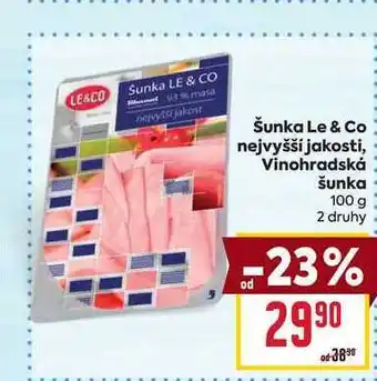 Billa Vinohradská šunka 100 g nabídka