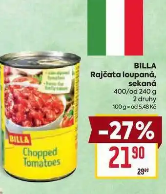 Billa BILLA Rajčata loupaná, sekaná 400/od 240 g nabídka