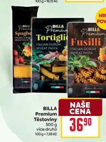 Billa BILLA Premium Těstoviny 500 g nabídka