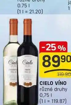 Flop CIELO VÍNO různé druhy 0,75l nabídka